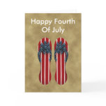 Flip Flops Fourth Of July Card