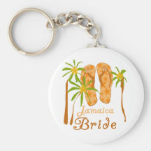 Flip Flops Jamaica Bride Keychains