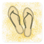 Flip Flops Olive Sticker