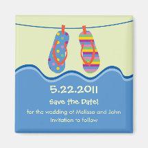 Flip Flops Save The Date Magnet