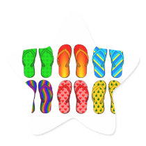 Flip Flops Star Sticker