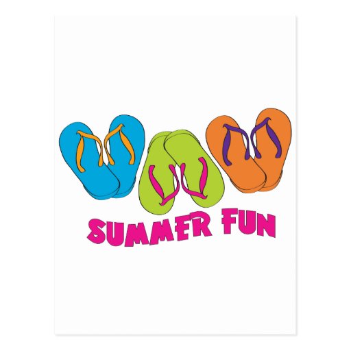 Flip Flops Summer Fun Post Card