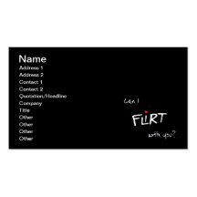 Flirt Business Card Templates