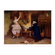 Flirtation by J Seymour Lucas Postcards