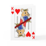 Flirting Rat King of Hearts Valentine Card