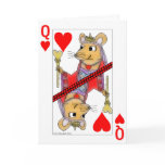 Flirting Rat Queen of Hearts Valentine Card