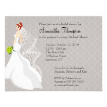 Flirty Mist Bridal Shower Invitation