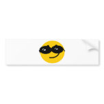 Flirty sunglasses smiley face bumper stickers