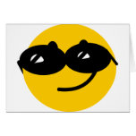 Flirty sunglasses smiley face cards