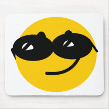 Flirty sunglasses smiley face mousepads