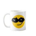 Flirty sunglasses smiley face mugs
