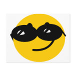 Flirty sunglasses smiley face postcards