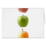 Floating Apples In Traffic Light Colours Cards