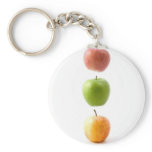 Floating Apples In Traffic Light Colours Keychains