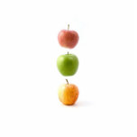 Floating Apples In Traffic Light Colours Photo Sculpture