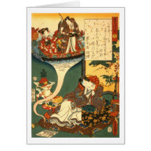 Floating bridge of dreams by Toyokuni Utagawa Card