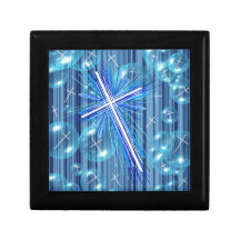 Floating Bubbles and the Cross. Keepsake Boxes