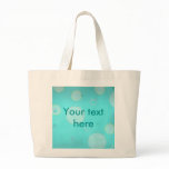 Floating circles and bubbles, canvas bag