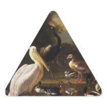 Floating Feather Triangle Stickers