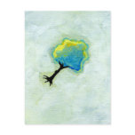 Floating flying tree fun minimalist modern art post card
