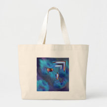 FLOATING HEARTS IN SPACE TOTE BAGS