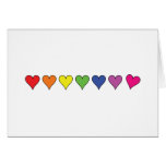 Floating  Hearts on White, Wide - Blank Card