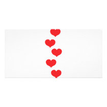 floating hearts photo card template