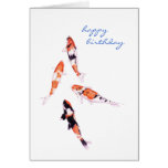 Floating Koi Birthday Card