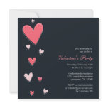 Floating Love Hearts | Valentine's Party invitations