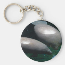 Floating Manatees  Keychain