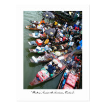 Floating Market At Amphawa, Thailand Postcards