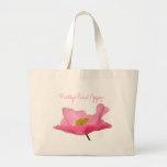 Floating Pink Poppy Close-up Tote Bags