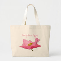 Floating Pink Poppy Close-up Tote Bags