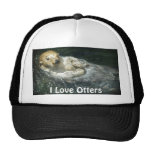 Floating Sea Otter "I Love Otters!" Trucker Hat