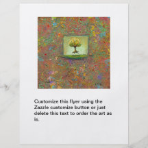 Floating tree earthy natural unique painting art full color flyer