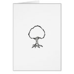 Floating tree - fun original design symbol art greeting card