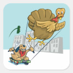 Floating Turkey Dinner Sticker
