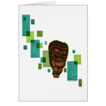 Floaty Tiki Greeting Card