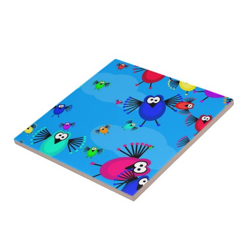 Flock of Birds Ceramic Tile