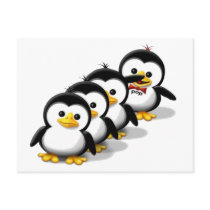 Flock of Penguins Post Card