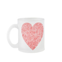 Flocked Heart - Customised Mug