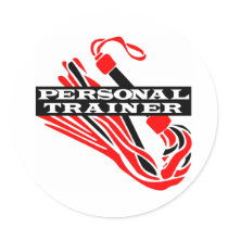 Flogger Personal Trainer Round Stickers