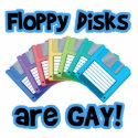 Floppy Discs are Gay photo sculptures