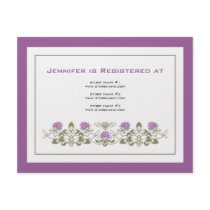 Flora Bee Registry Card