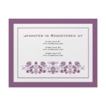 Flora Bee Registry Card