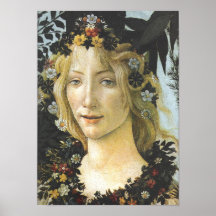 Flora (detail of Primavera), Sandro Botticelli Posters
