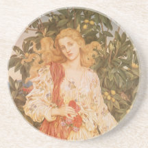 Flora, Goddess of Blossoms and Flowers by Morgan Drink Coasters