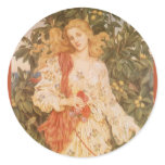 Flora, Goddess of Blossoms and Flowers by Morgan Round Sticker