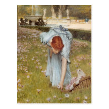 Flora in detail - Lawrence Alma-Tadema postcard