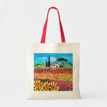 FLORA IN TUSCANY CANVAS BAGS